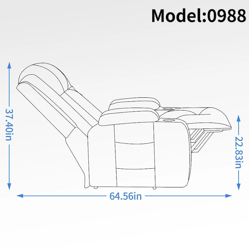 Sillón reclinable eléctrico elevador de posición infinita para personas mayores, con masaje vibratorio de 8 puntos y calefacción lumbar, puerto de carga USB