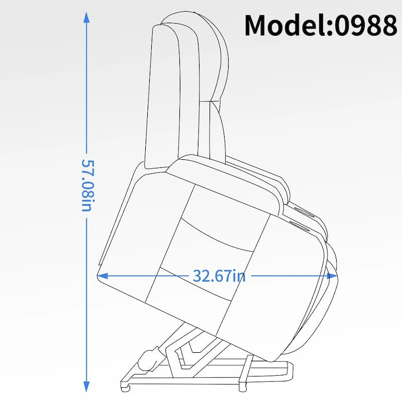 Sillón reclinable eléctrico elevador de posición infinita para personas mayores, con masaje vibratorio de 8 puntos y calefacción lumbar, puerto de carga USB