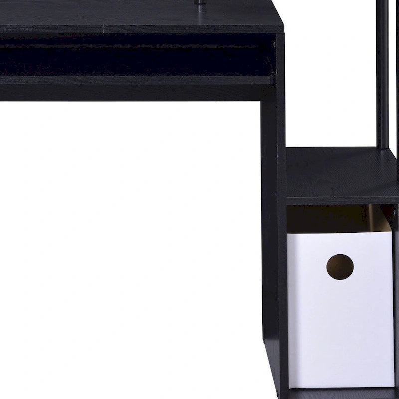 Escritorio negro para computadora de 37
