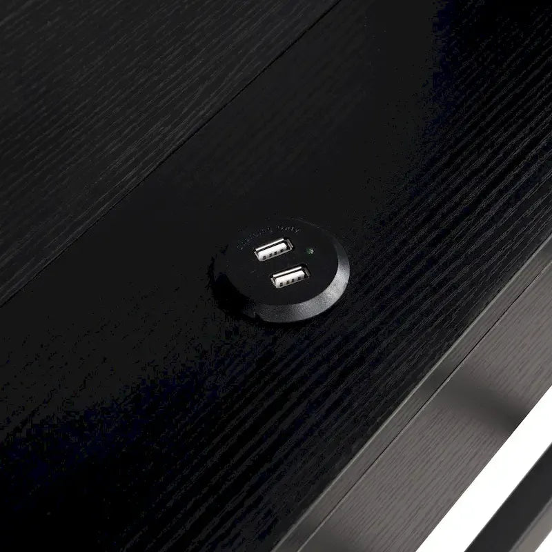 Cama de día metálica tamaño Twin con cama nido tamaño Twin, estantes de almacenamiento y puertos USB