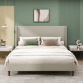 Letto a piattaforma con gambe in legno massiccio e sistema di supporto con 12 doghe