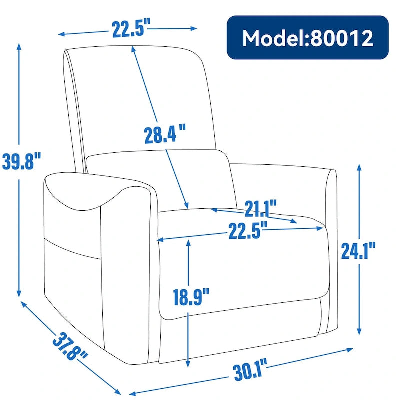 Sillón reclinable eléctrico ergonómico marrón con giro de 270°, puertos de carga USB y tipo C, y soporte lumbar