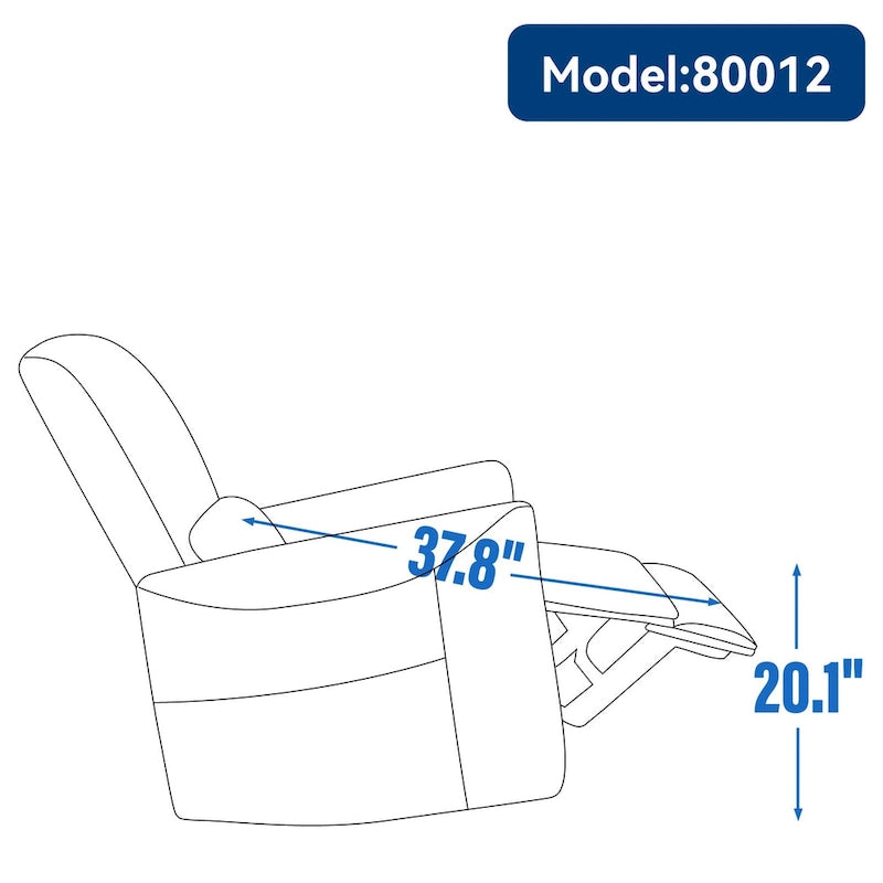 Sillón reclinable eléctrico ergonómico marrón con giro de 270°, puertos de carga USB y tipo C, y soporte lumbar
