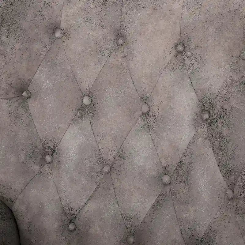 Sillón reclinable tipo club de microfibra capitoné