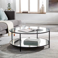 Mesa de centro redonda de vidrio - 14H x 36W x 36D