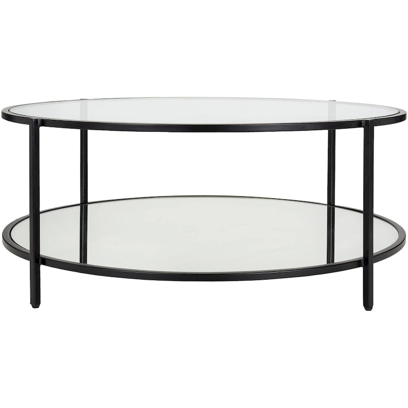Mesa de centro redonda de vidrio - 14H x 36W x 36D