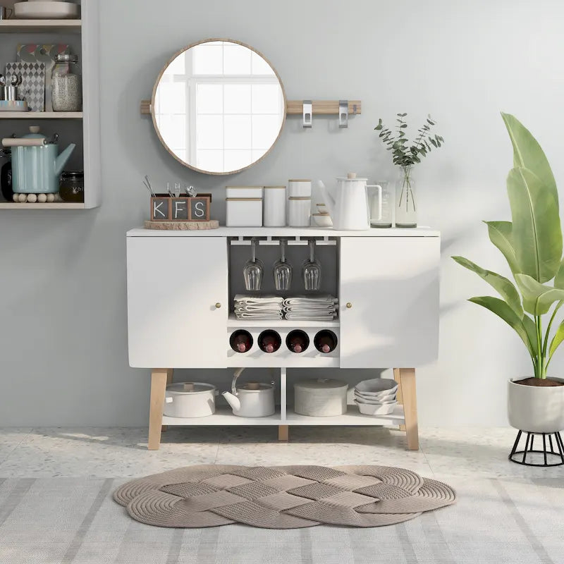 Credenza moderna per buffet a 4 bottiglie