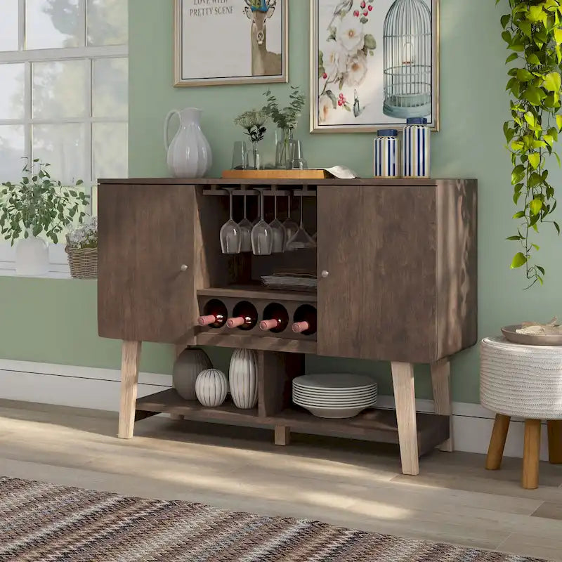 Credenza moderna per buffet a 4 bottiglie