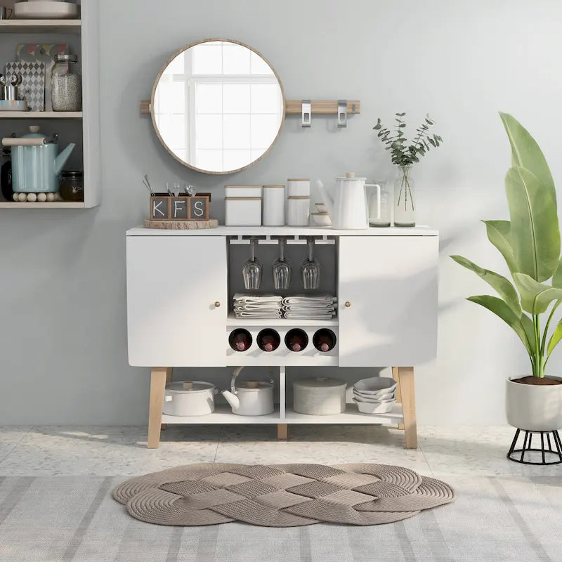 Credenza moderna per buffet a 4 bottiglie