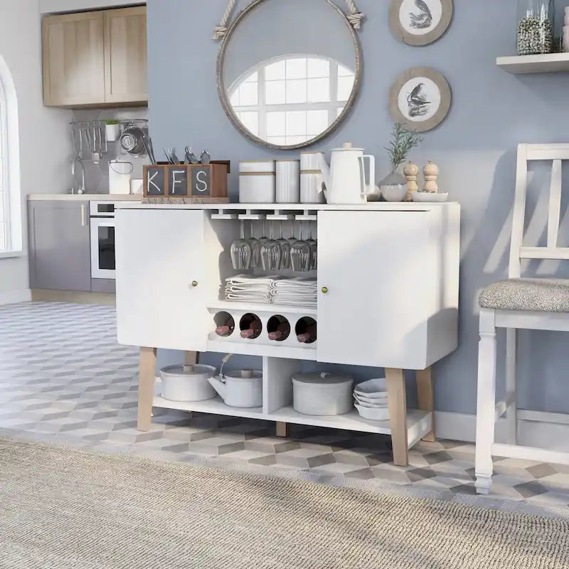 Credenza moderna per buffet a 4 bottiglie