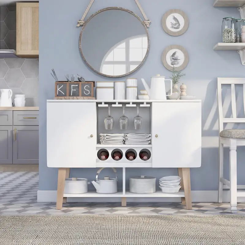 Credenza moderna per buffet a 4 bottiglie