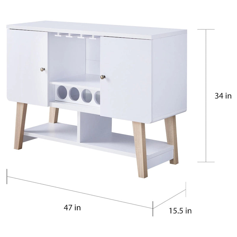 Credenza moderna per buffet a 4 bottiglie
