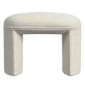 Otomana blanca de estilo minimalista