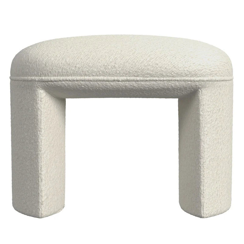 Otomana blanca de estilo minimalista