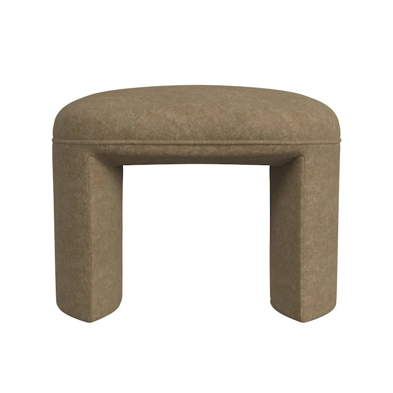 Otomana blanca de estilo minimalista