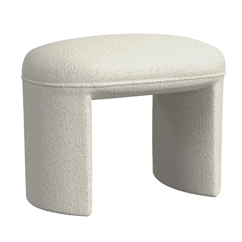Otomana blanca de estilo minimalista