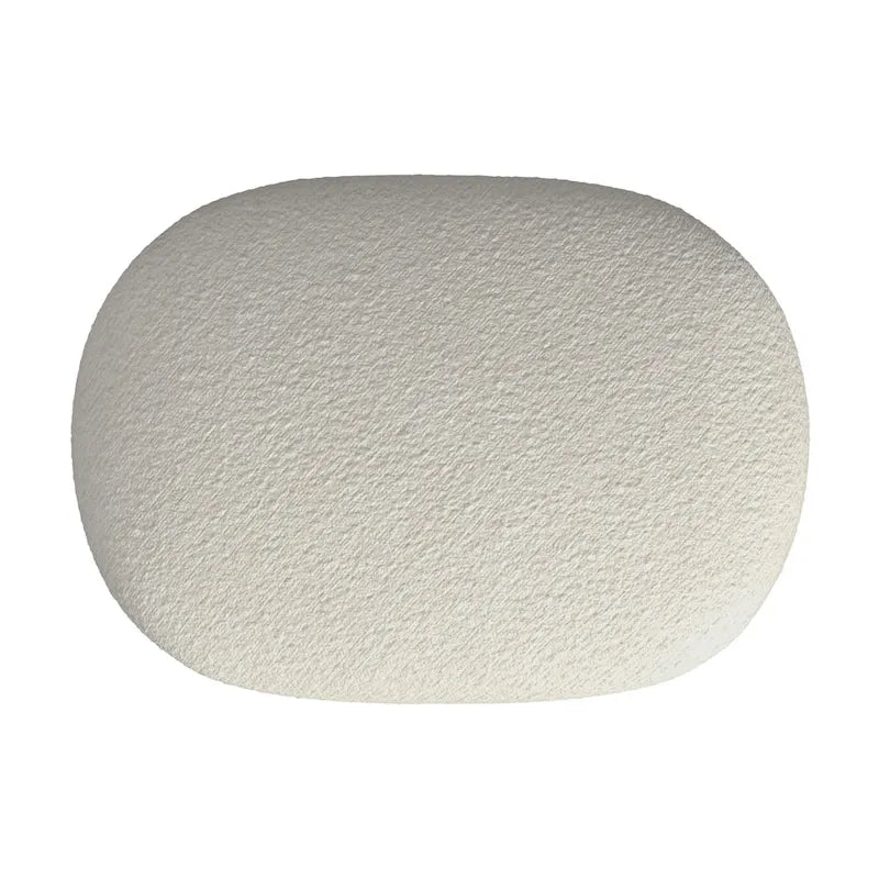 Otomana blanca de estilo minimalista