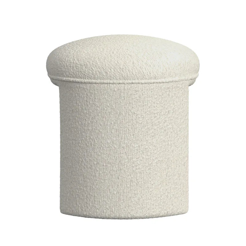 Otomana blanca de estilo minimalista