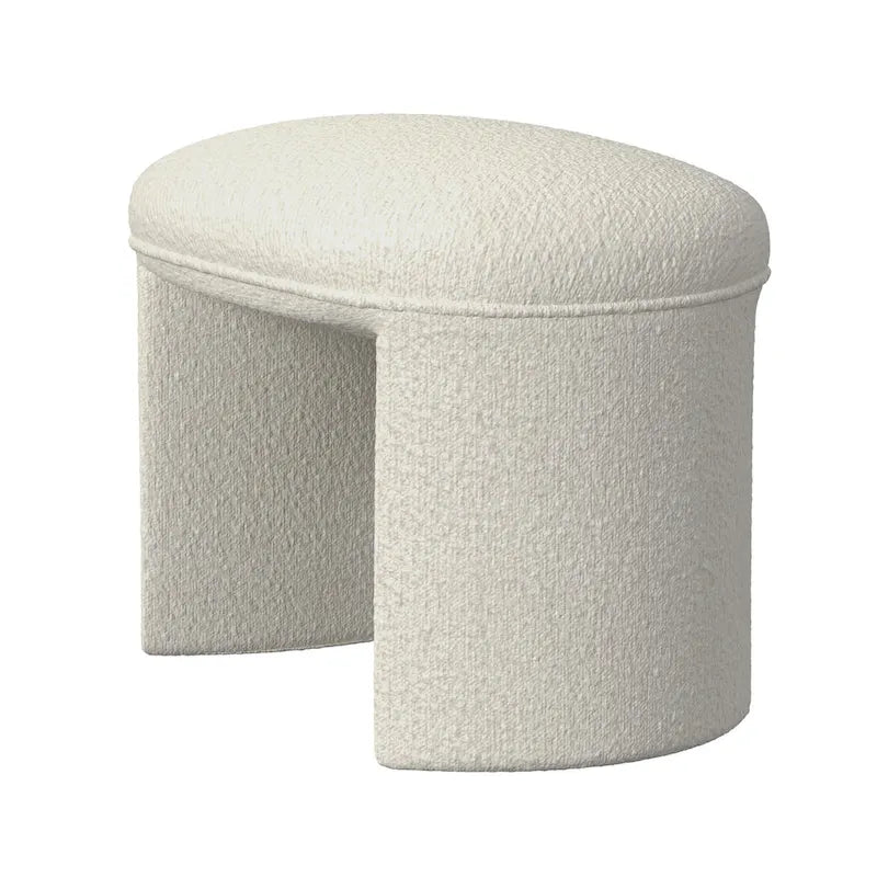Otomana blanca de estilo minimalista
