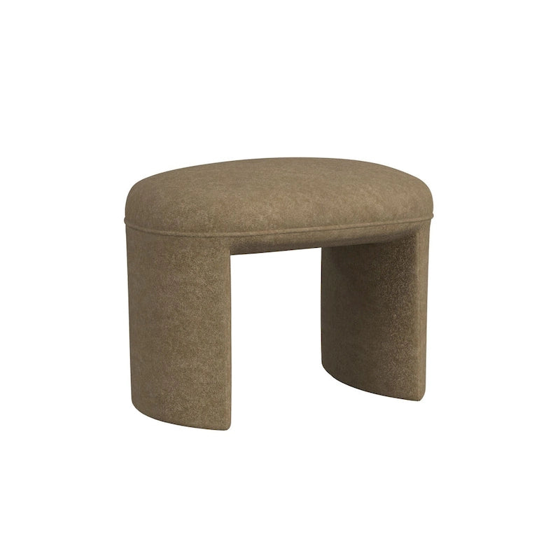 Otomana blanca de estilo minimalista