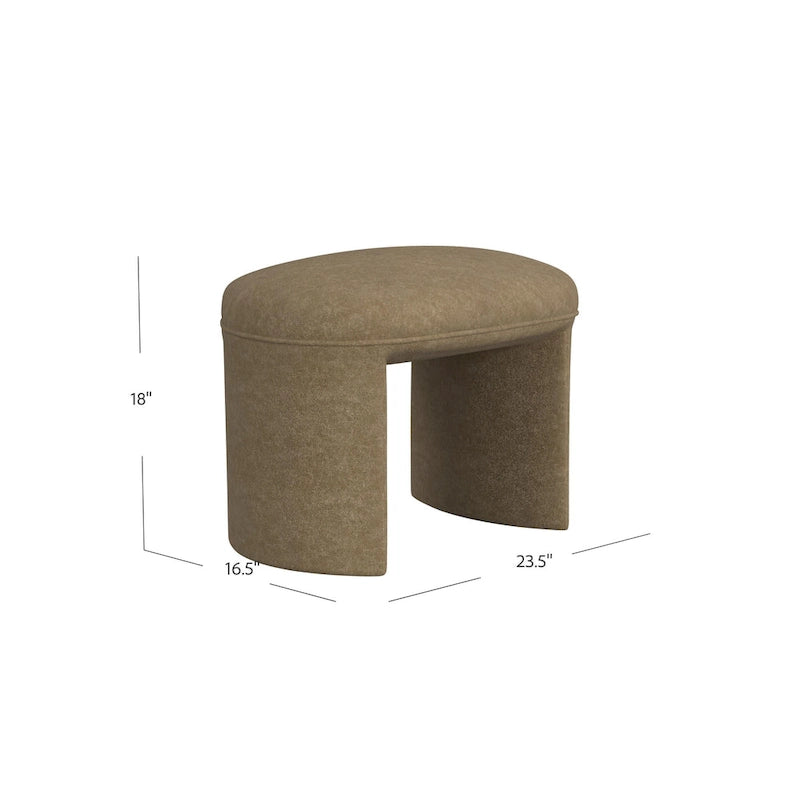Otomana blanca de estilo minimalista