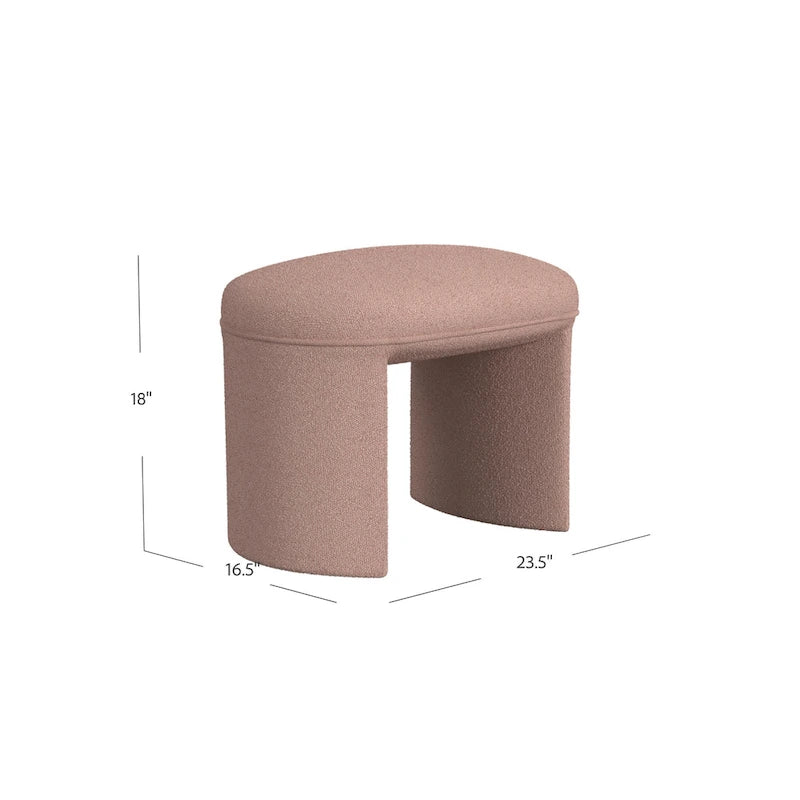 Otomana blanca de estilo minimalista
