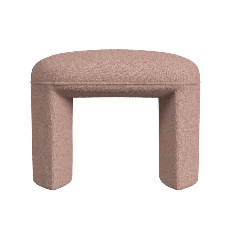 Otomana blanca de estilo minimalista