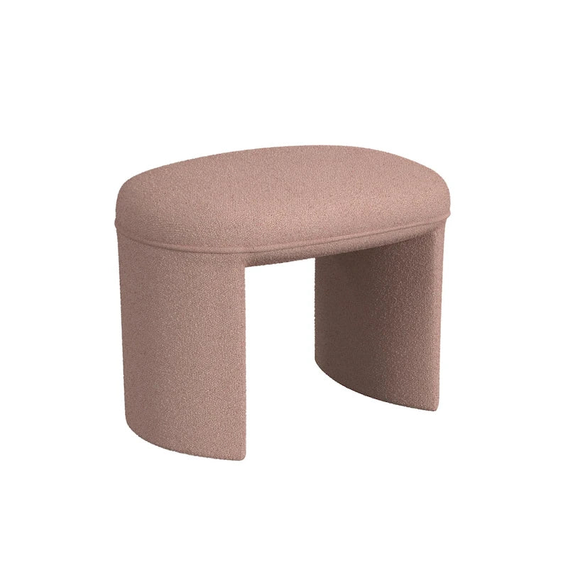 Otomana blanca de estilo minimalista