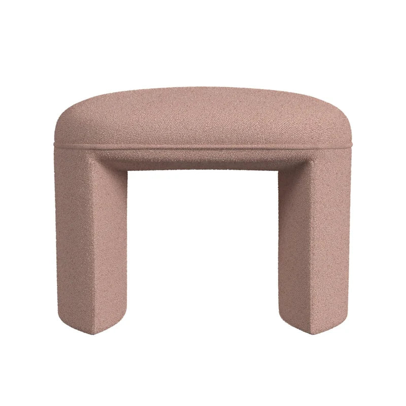 Otomana blanca de estilo minimalista