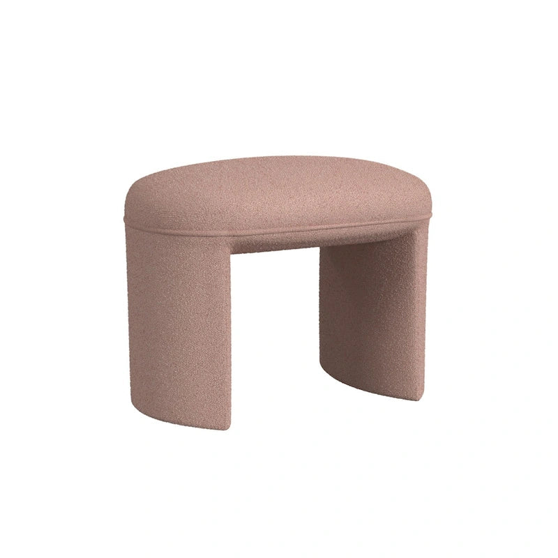 Otomana blanca de estilo minimalista