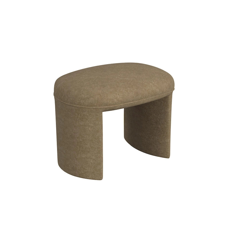 Otomana blanca de estilo minimalista