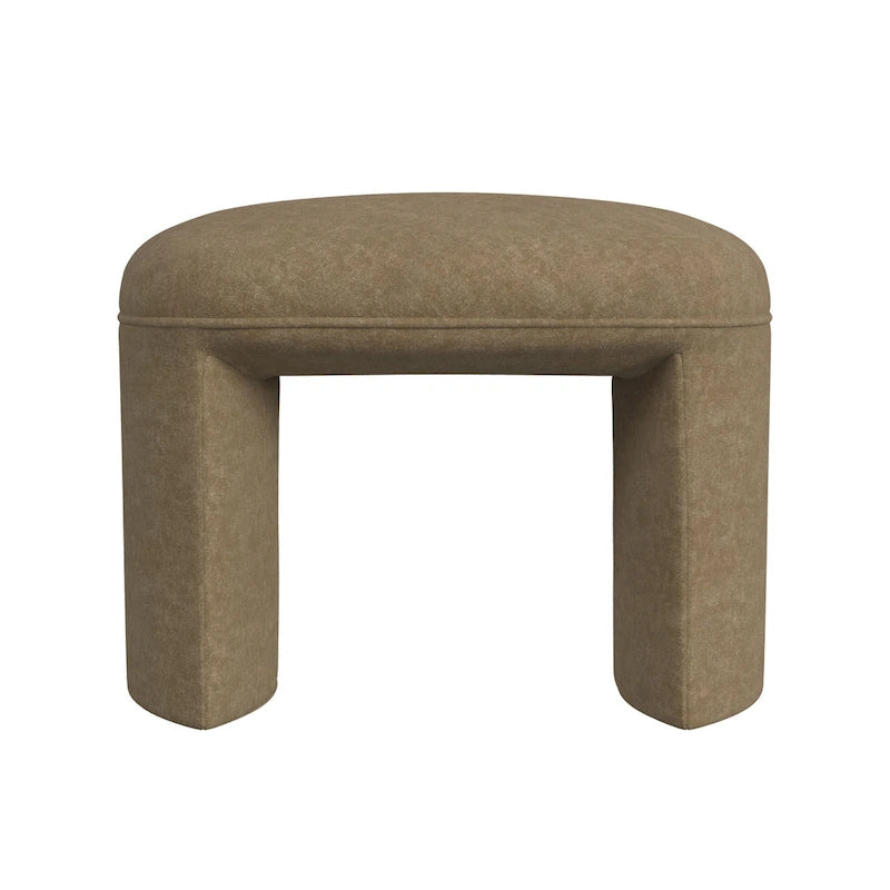 Otomana blanca de estilo minimalista