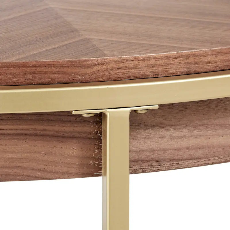 Mesa redonda con base de metal