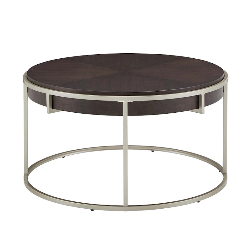 Mesa redonda con base de metal
