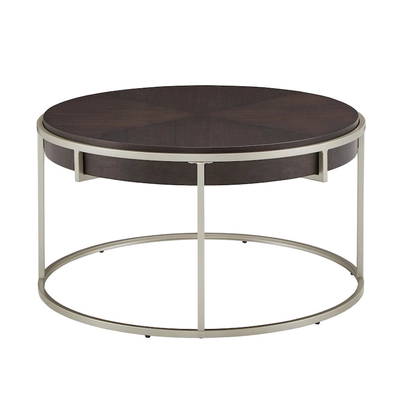 Mesa redonda con base de metal