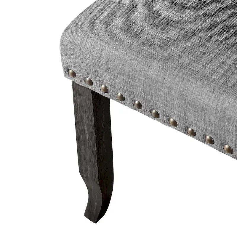 Juego tradicional de 2 sillas de comedor con botones capitoné