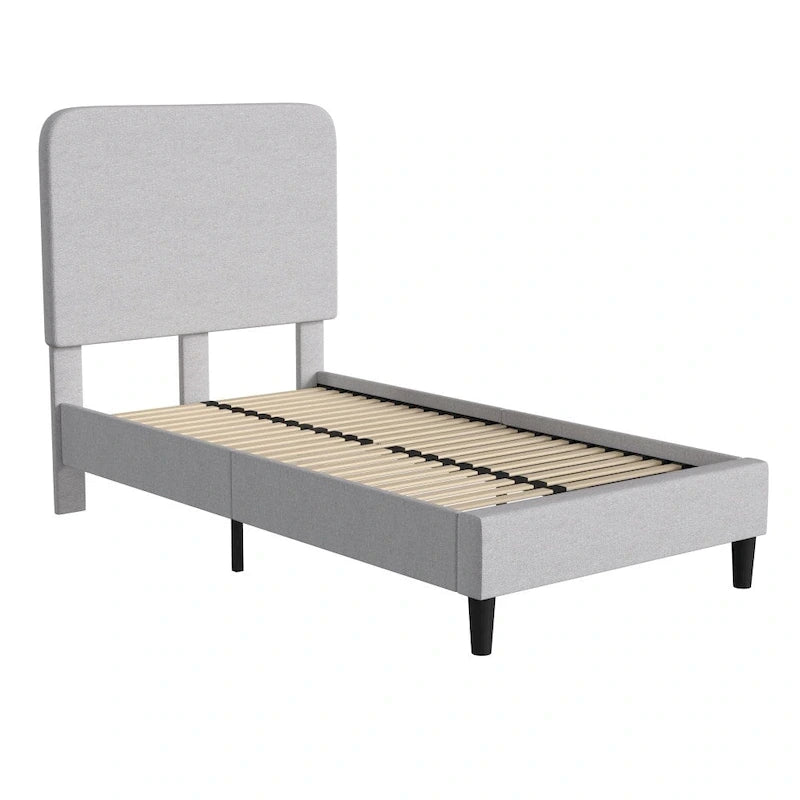 Łóżko na platformie z zagłówkiem - nie wymaga stelaża