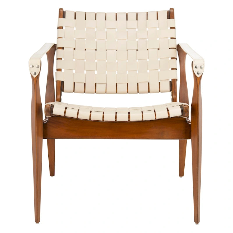 Silla safari de cuero - 24.5 W x 30 L x 30 H - 25W x 30D x 30H