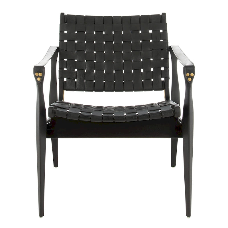 Silla safari de cuero - 24.5 W x 30 L x 30 H - 25W x 30D x 30H