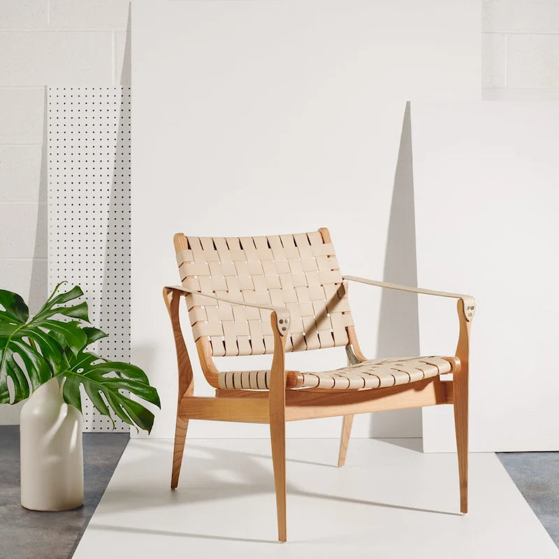 Silla safari de cuero - 24.5 W x 30 L x 30 H - 25W x 30D x 30H