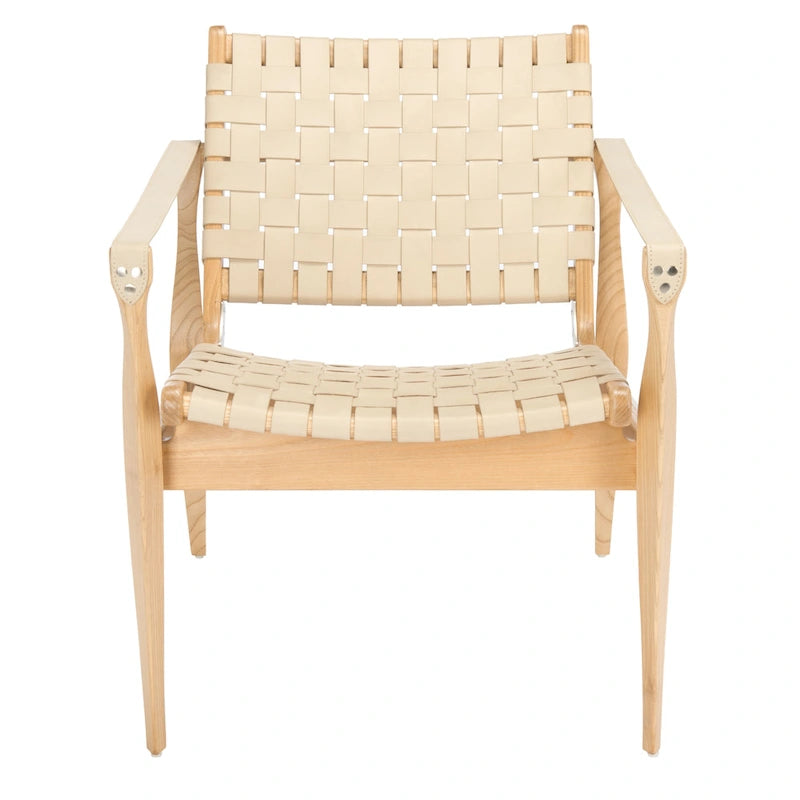 Silla safari de cuero - 24.5 W x 30 L x 30 H - 25W x 30D x 30H