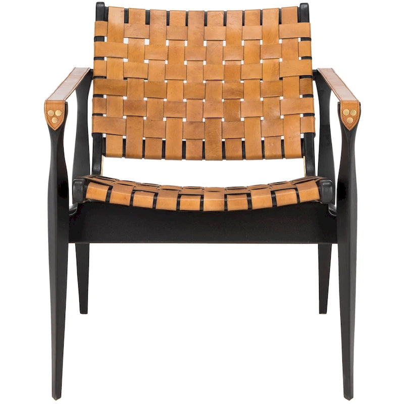 Silla safari de cuero - 24.5 W x 30 L x 30 H - 25W x 30D x 30H