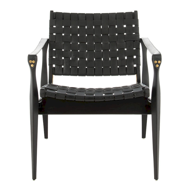 Silla safari de cuero - 24.5 W x 30 L x 30 H - 25W x 30D x 30H