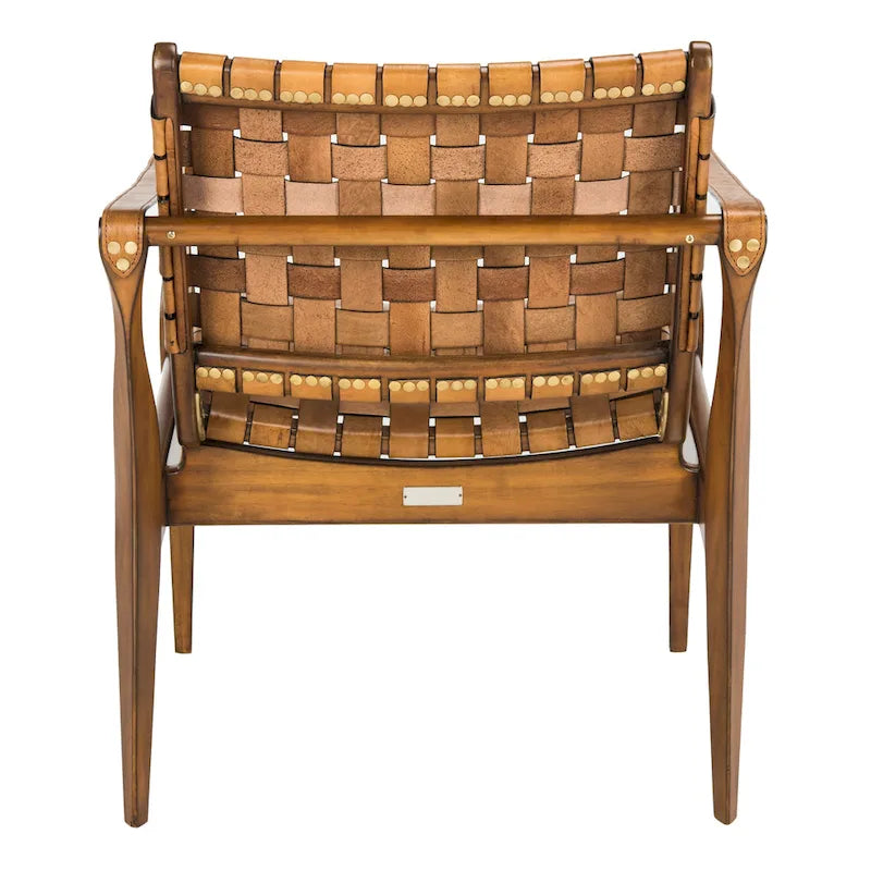 Silla safari de cuero - 24.5 W x 30 L x 30 H - 25W x 30D x 30H