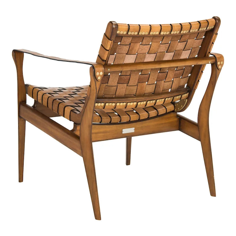 Silla safari de cuero - 24.5 W x 30 L x 30 H - 25W x 30D x 30H