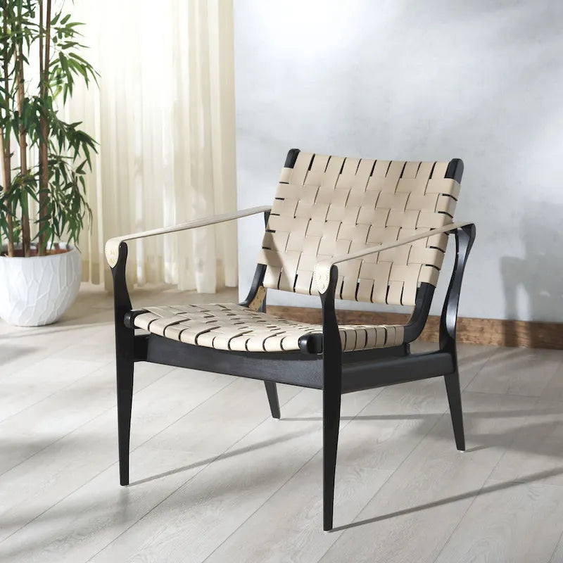 Silla safari de cuero - 24.5 W x 30 L x 30 H - 25W x 30D x 30H