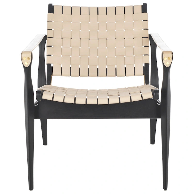 Silla safari de cuero - 24.5 W x 30 L x 30 H - 25W x 30D x 30H