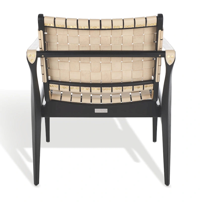 Silla safari de cuero - 24.5 W x 30 L x 30 H - 25W x 30D x 30H