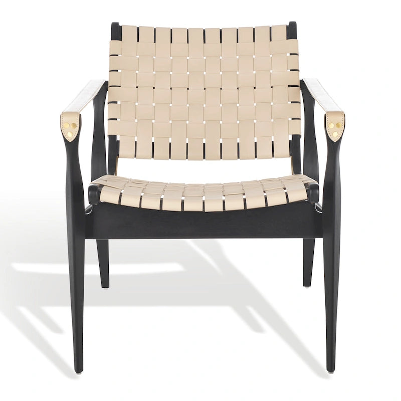 Silla safari de cuero - 24.5 W x 30 L x 30 H - 25W x 30D x 30H