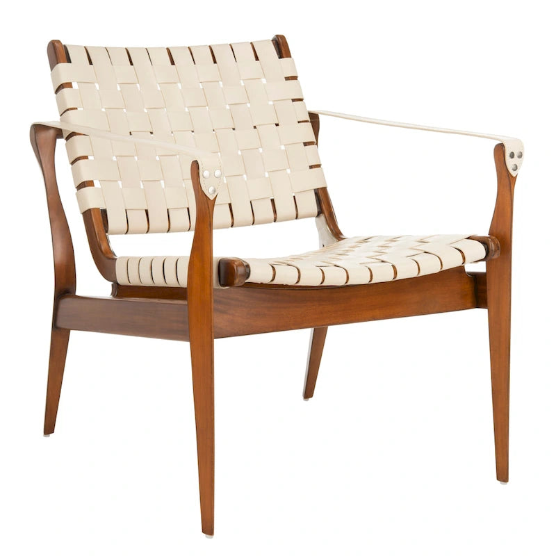 Silla safari de cuero - 24.5 W x 30 L x 30 H - 25W x 30D x 30H